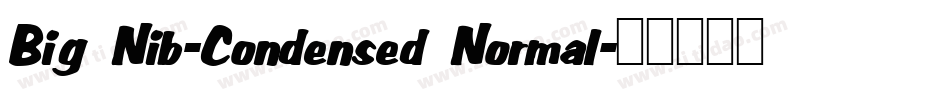 Big Nib-Condensed Normal字体转换